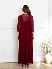 Eva Fashion 3527 Two Piece Long Formal Beaded Evening Dress