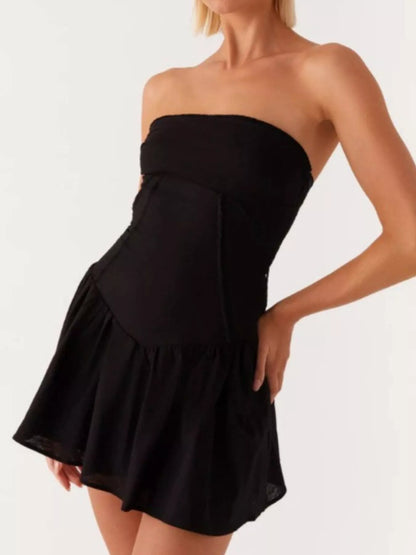 Hazel Blues® |  Lace Up Back Tube Dress