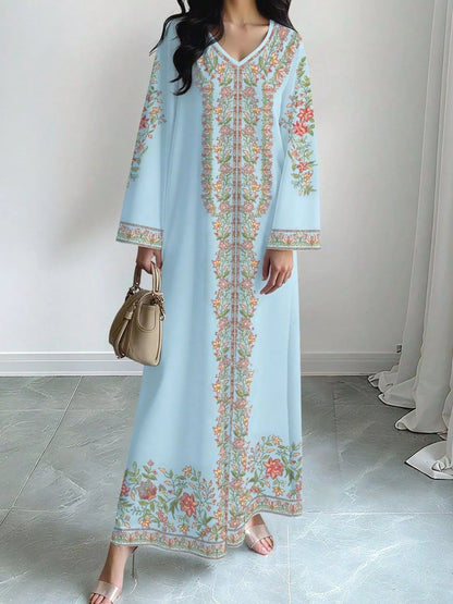 Hazel Blues® |  Floral Long Sleeve Maxi Dress