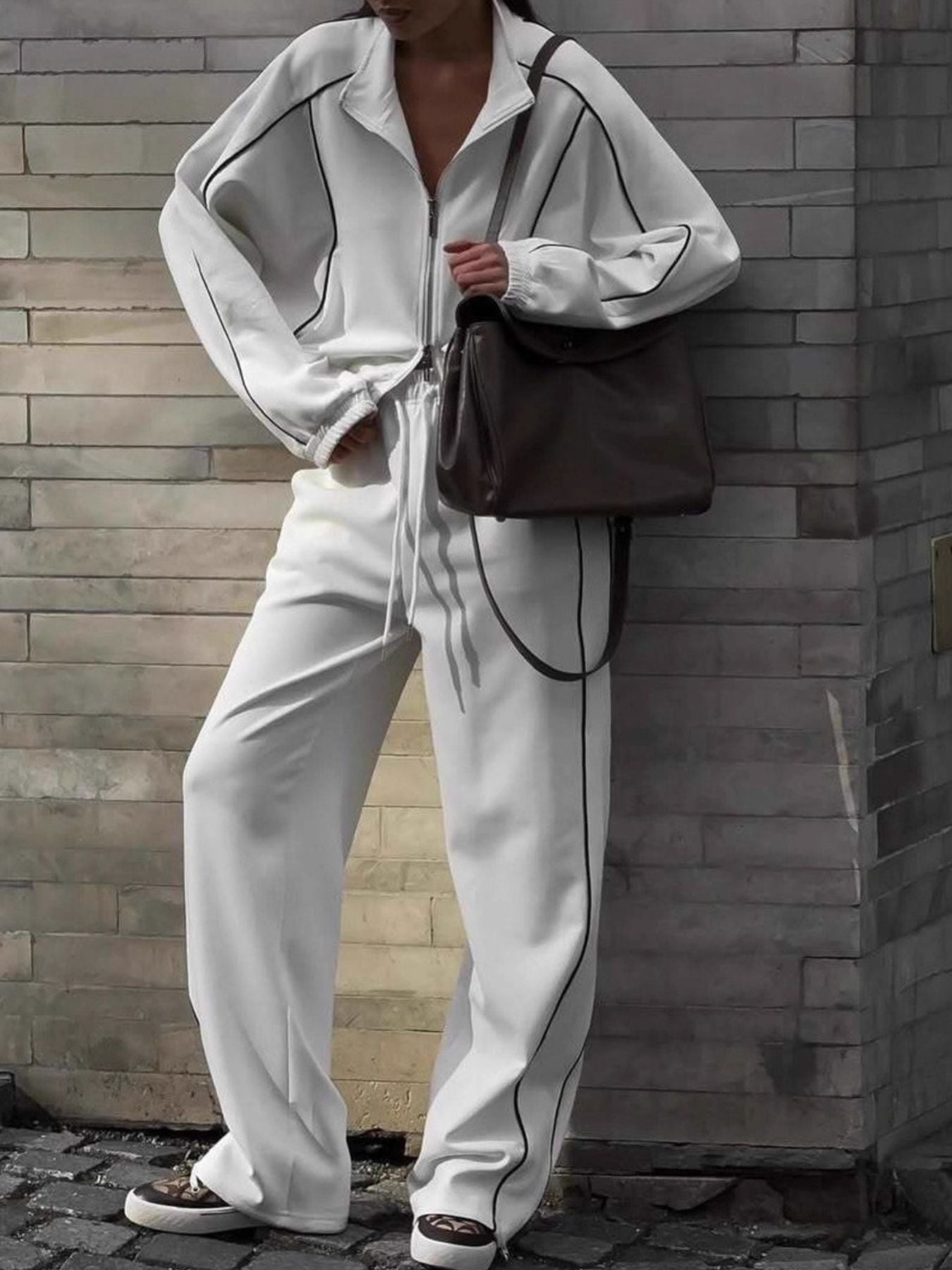 Hazel Blues® |  Zip Up Outerwear and Joggers Set
