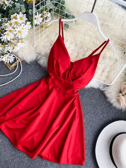 Hazel Blues® |  Surplice Spaghetti Strap Mini Dress
