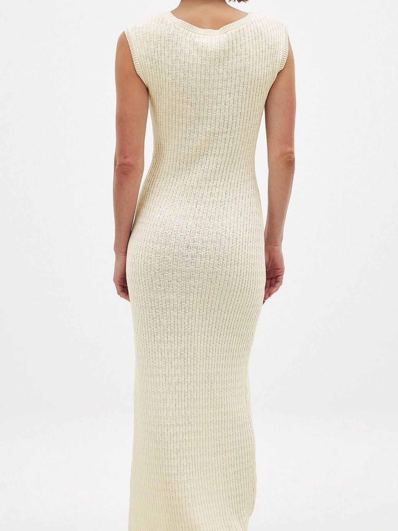 Hazel Blues® |  Side Slit Sleeveless Midi Knit Dress