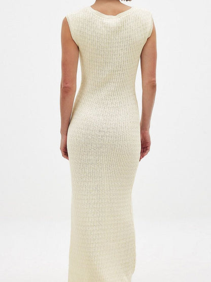 Hazel Blues® |  Side Slit Sleeveless Midi Knit Dress