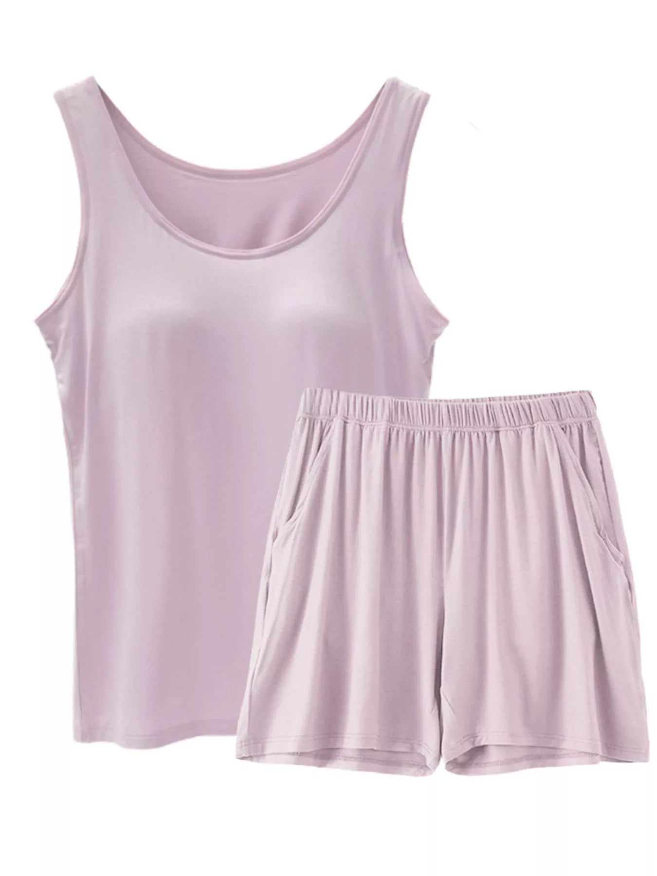 Hazel Blues® | Modal Padded Sleeveless Tank Top & Shorts Set