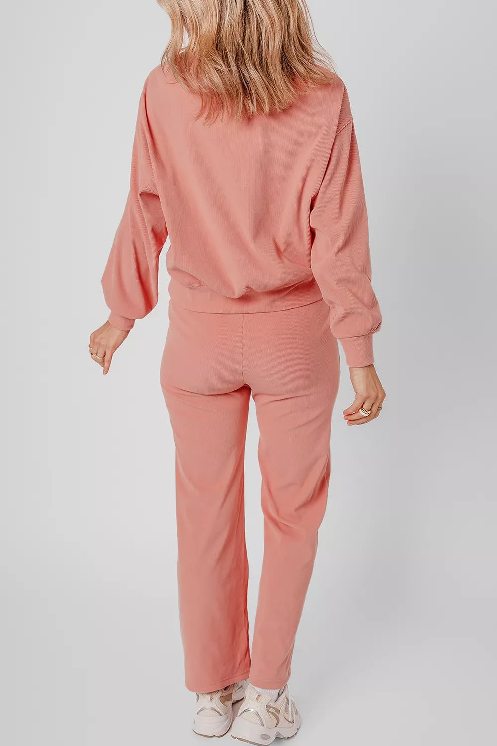 Hazel Blues® |  Ribbed Round Neck Top and Pants Set