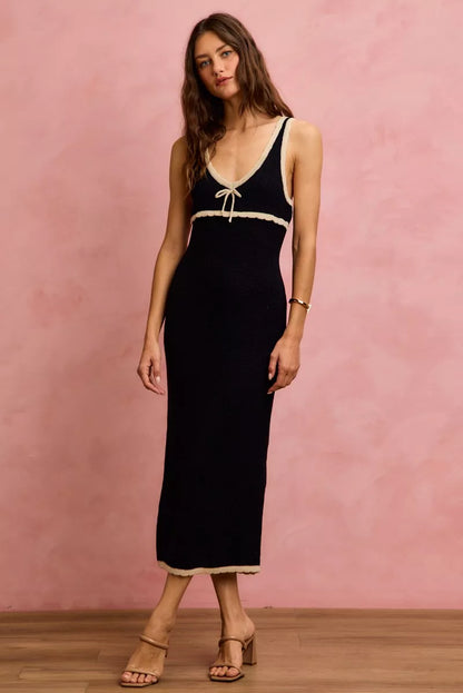 Hazel Blues® |  SO ME Knit Sweater Maxi Sleeveless Bodycon Resort Dress