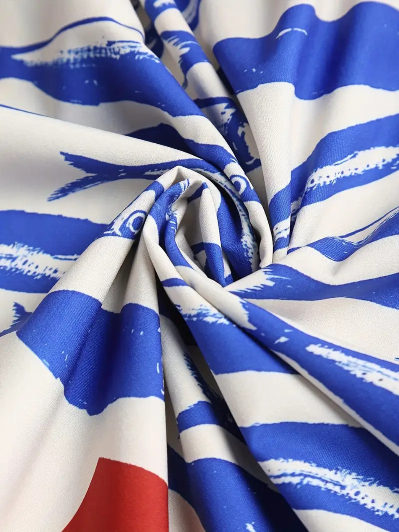 Hazel Blues® |  Sardine Print Spaghetti Strap Midi Dress