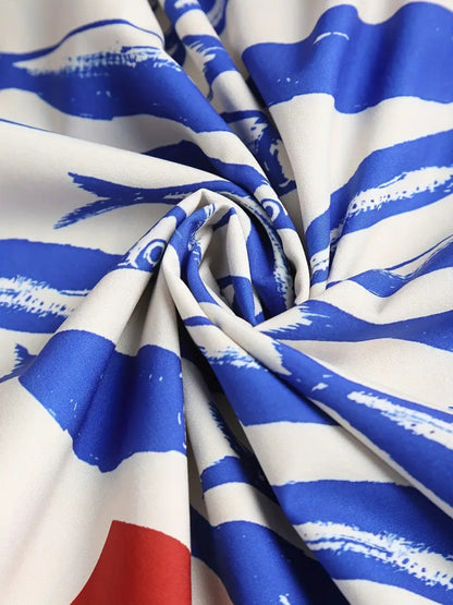 Hazel Blues® |  Sardine Print Spaghetti Strap Midi Dress