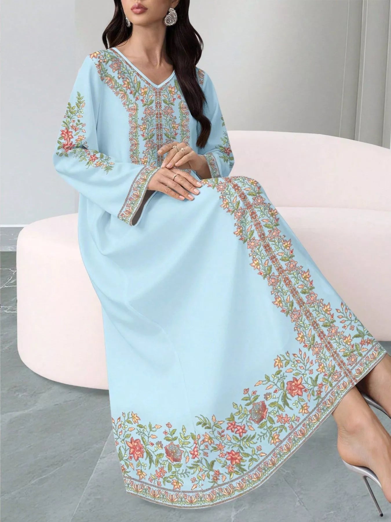 Hazel Blues® |  Floral Long Sleeve Maxi Dress