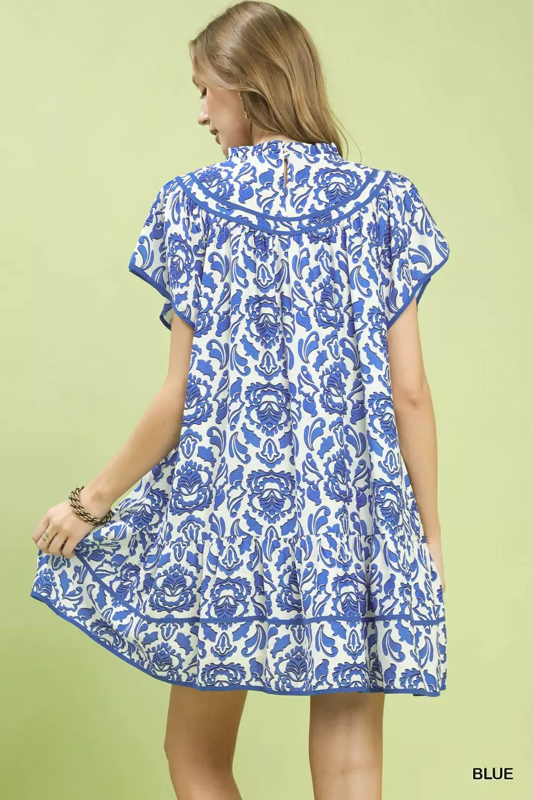 Hazel Blues® |  Umgee Abstract Print Babydoll Mini Dress