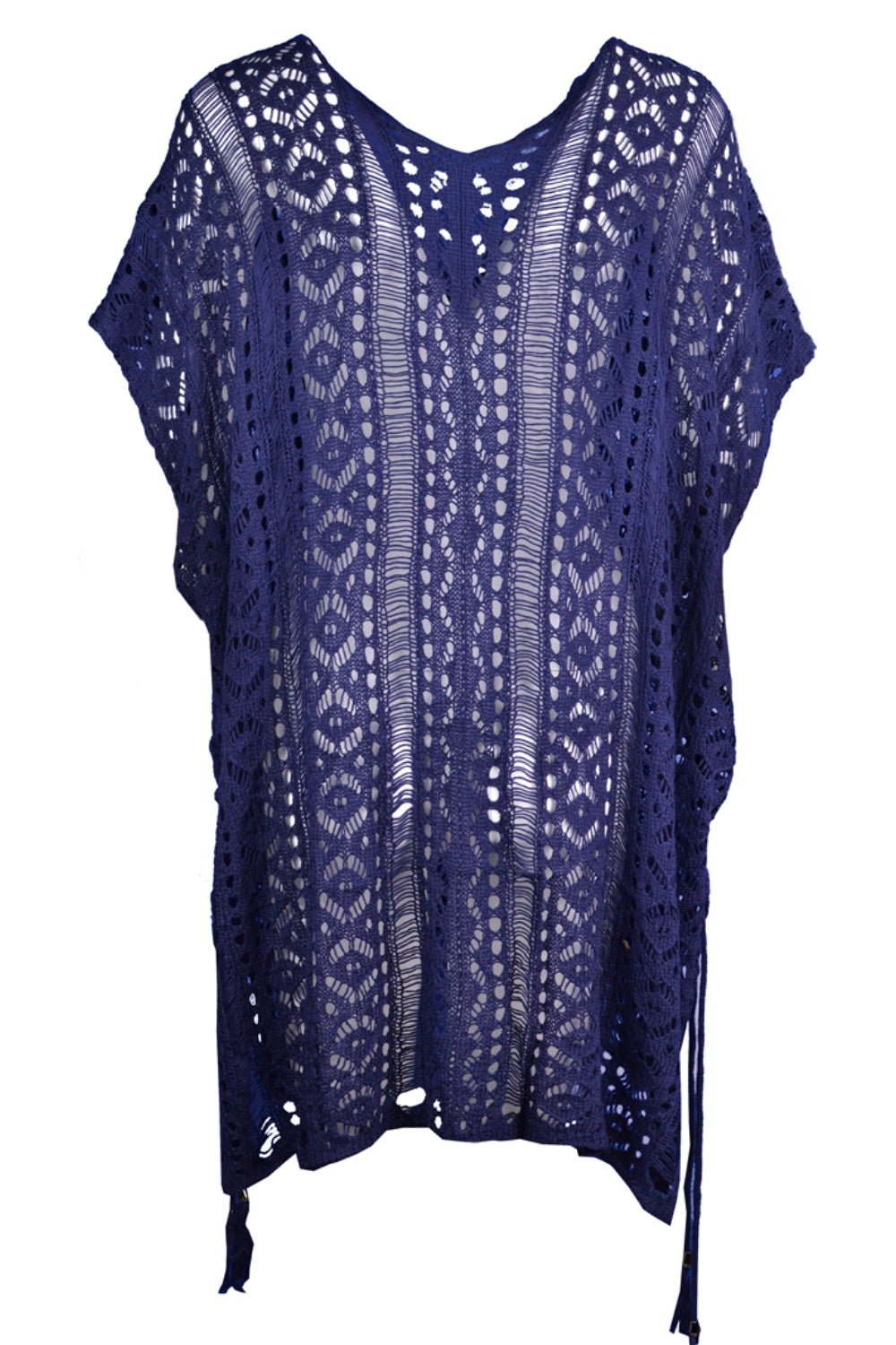 Hazel Blues® | Cutout V-Neck Cover-Up with Tassel