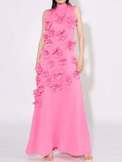 Hazel Blues® |  Floral Applique Sleeveless Maxi Dress