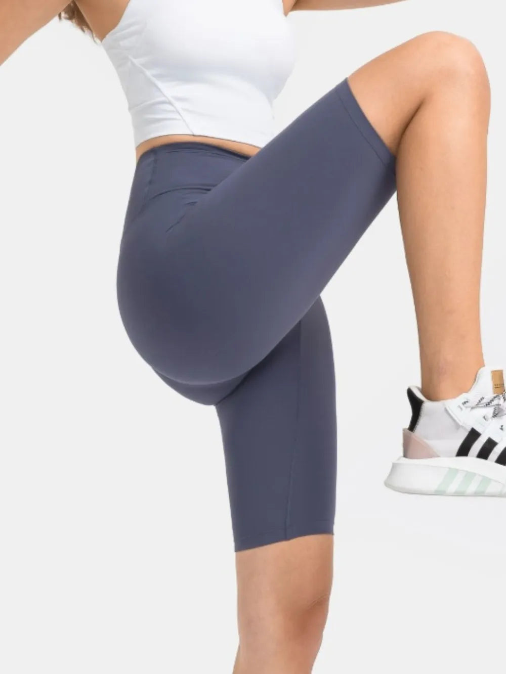 Hazel Blues® |  Millennia High Rise Wide Waistband Active Shorts