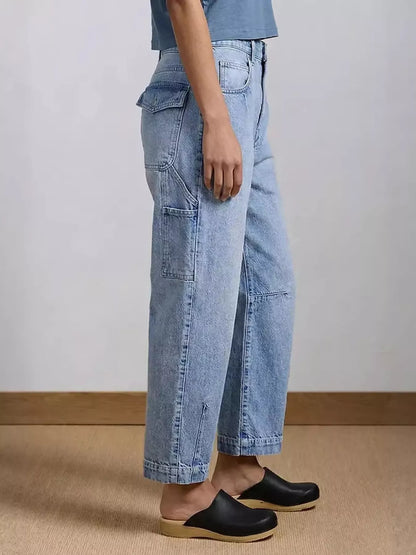 Hazel Blues® |  Washed Wide Leg Jeans