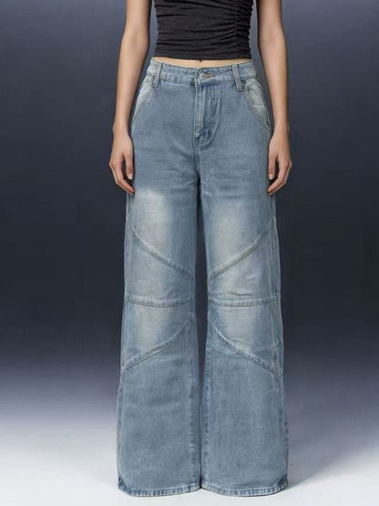 Hazel Blues® |  Vintage Wash Wide Leg Jeans