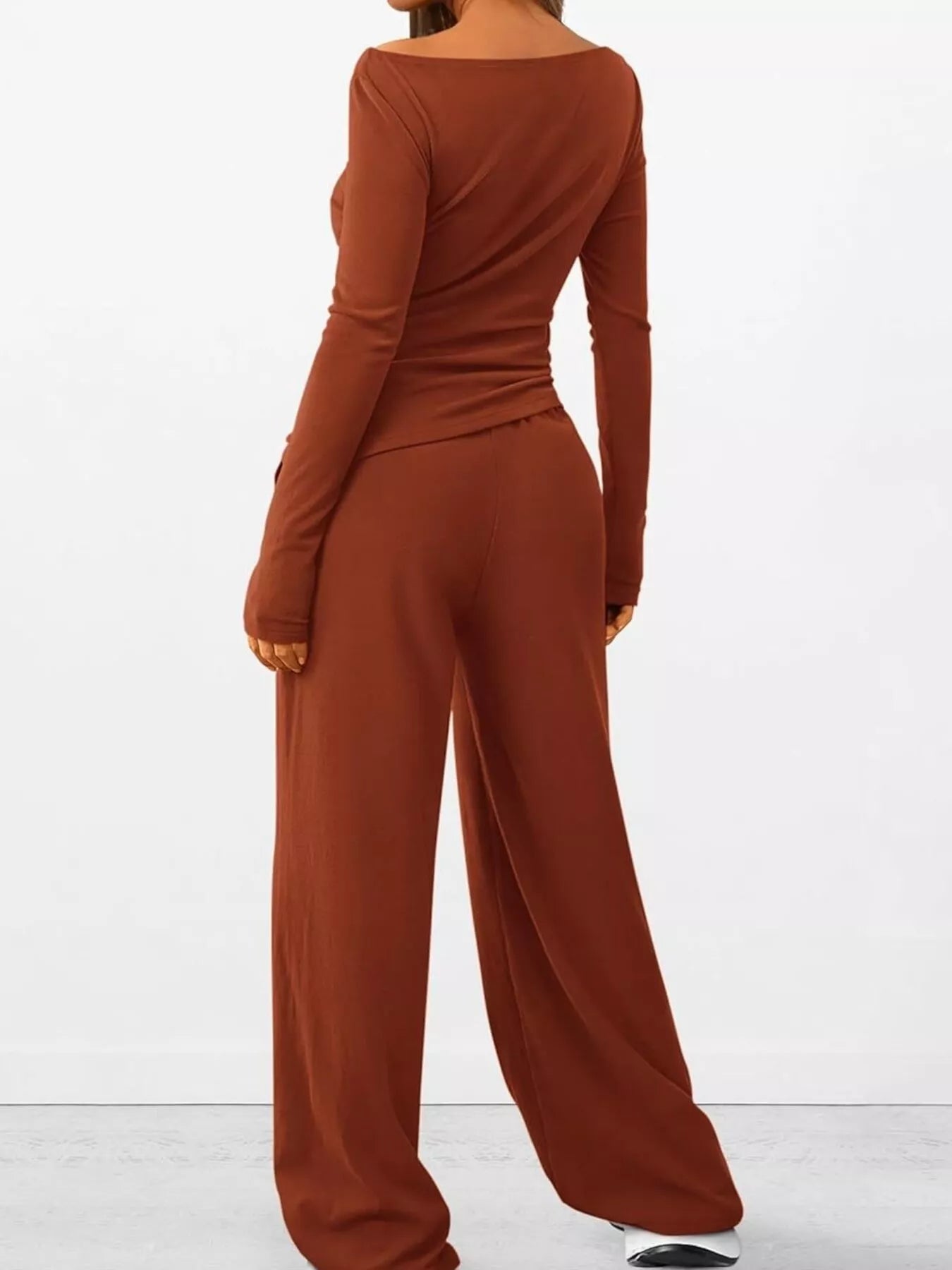 Hazel Blues® |  Long Sleeve Top and Wide Leg Pants Set