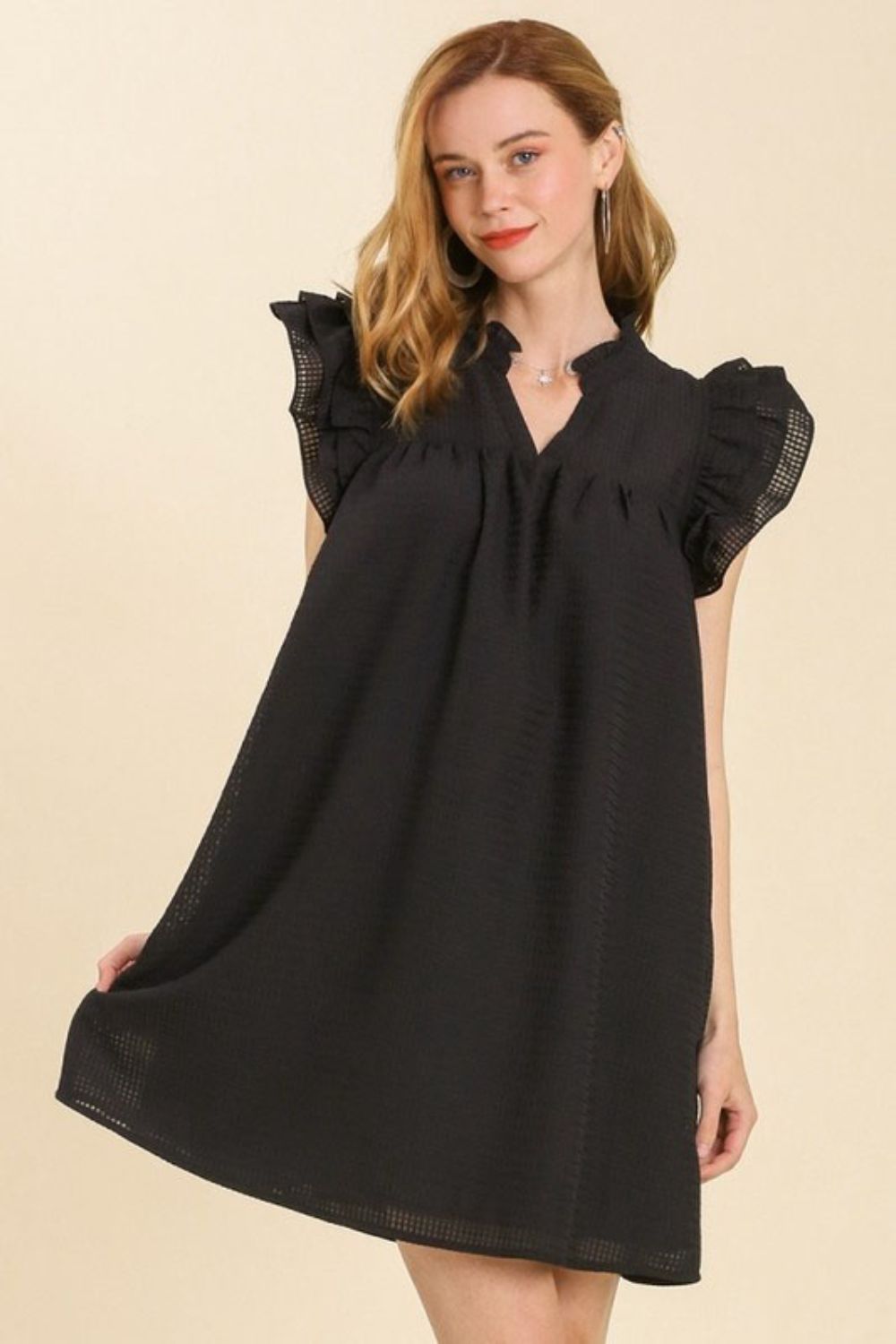 Hazel Blues® | Umgee Layered Ruffle Sleeve Mini Dress
