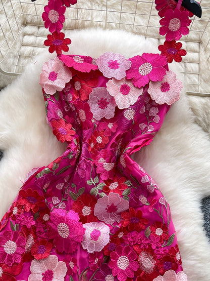 Hazel Blues® |  Floral Tie Waist Mini Dress