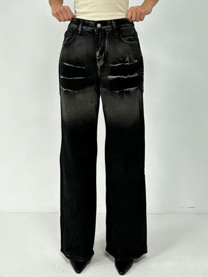 Hazel Blues® |  Washed Wide Leg Jeans