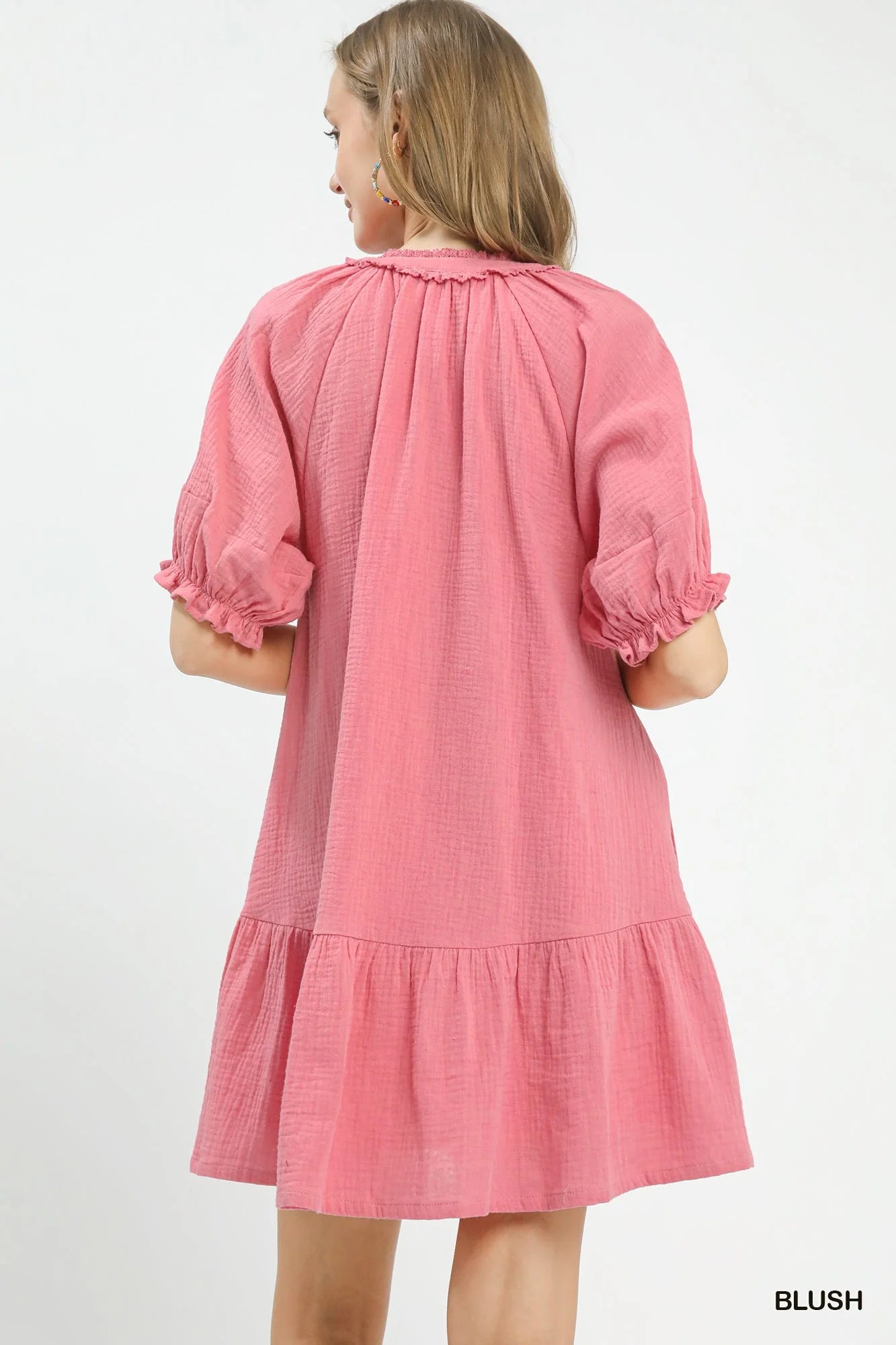Hazel Blues® |  Umgee Cotton Gauze Mini Dress