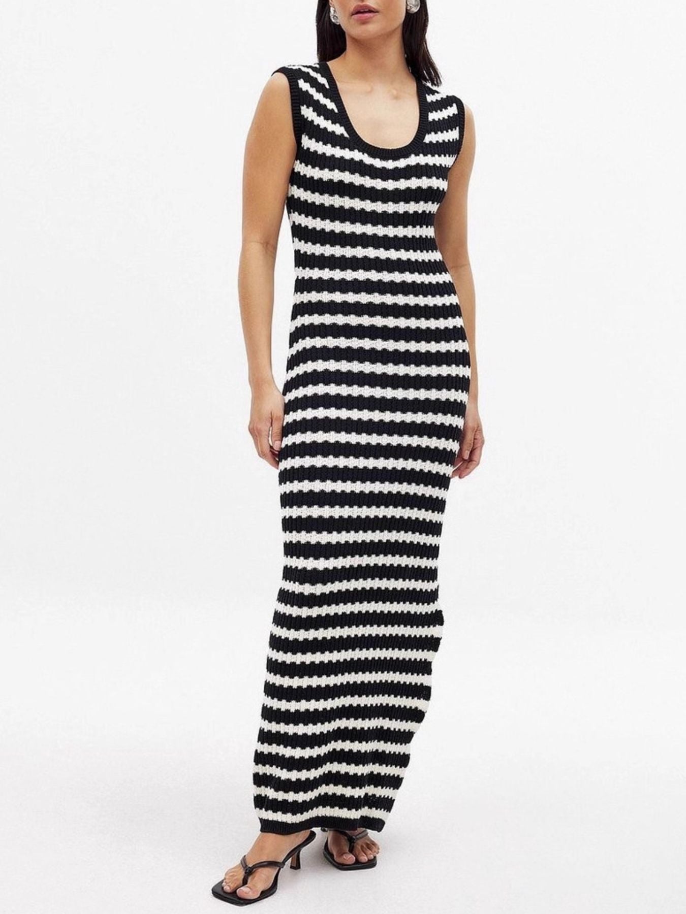 Hazel Blues® |  Side Slit Sleeveless Midi Knit Dress