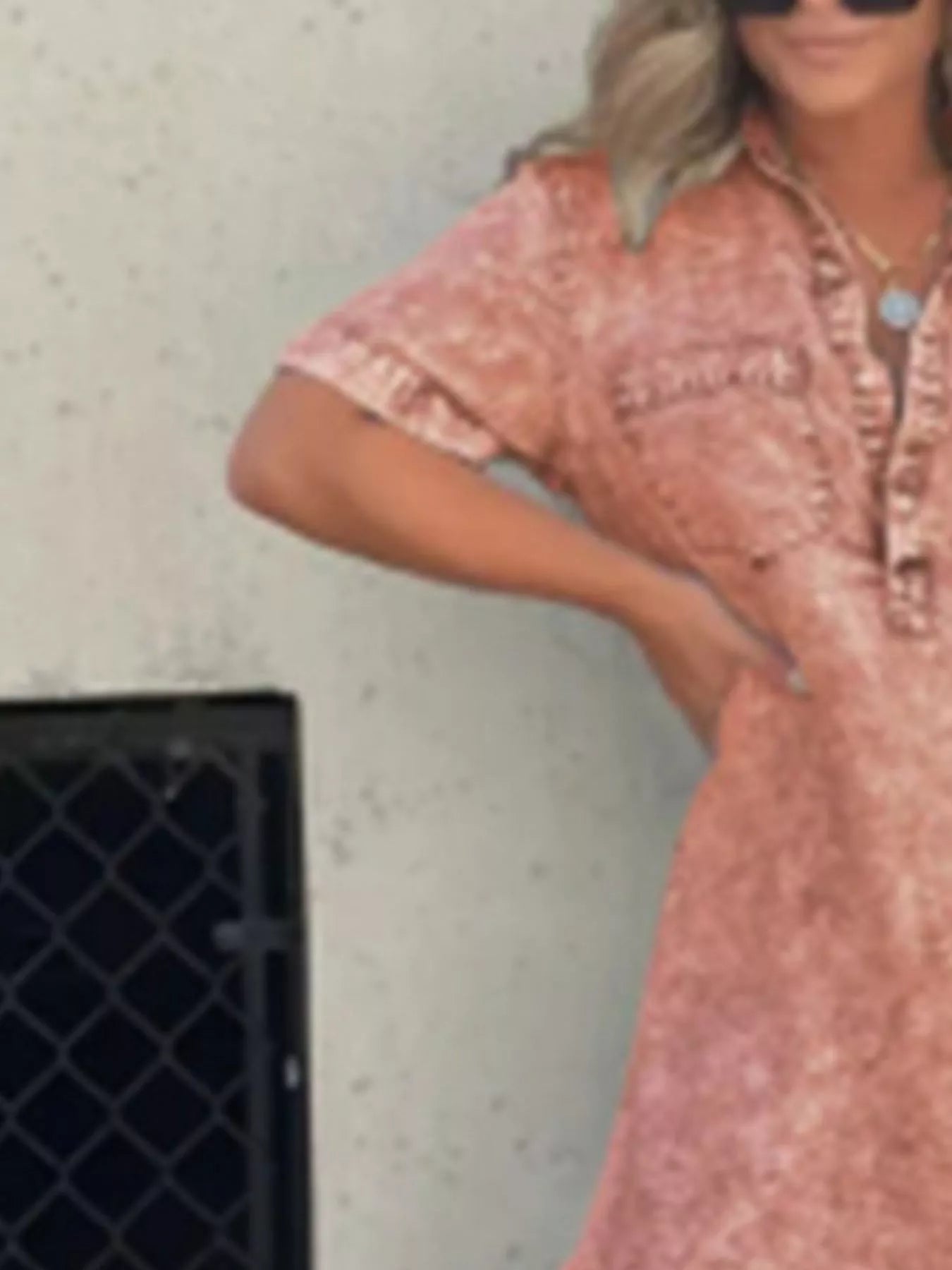 Hazel Blues® | Raw Hem Short Sleeve Dress