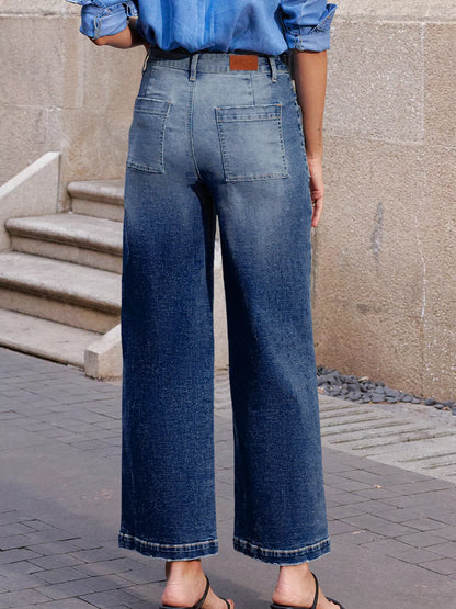 Hazel Blues® |  Patch Pocket Shift Jeans