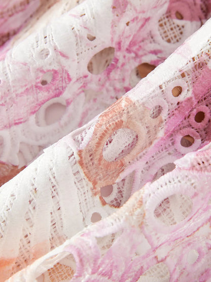 Hazel Blues® |  Floral Lace Detail Maxi Dress