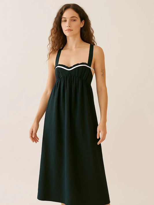 Hazel Blues® |  Sweetheart Neck Midi Dress