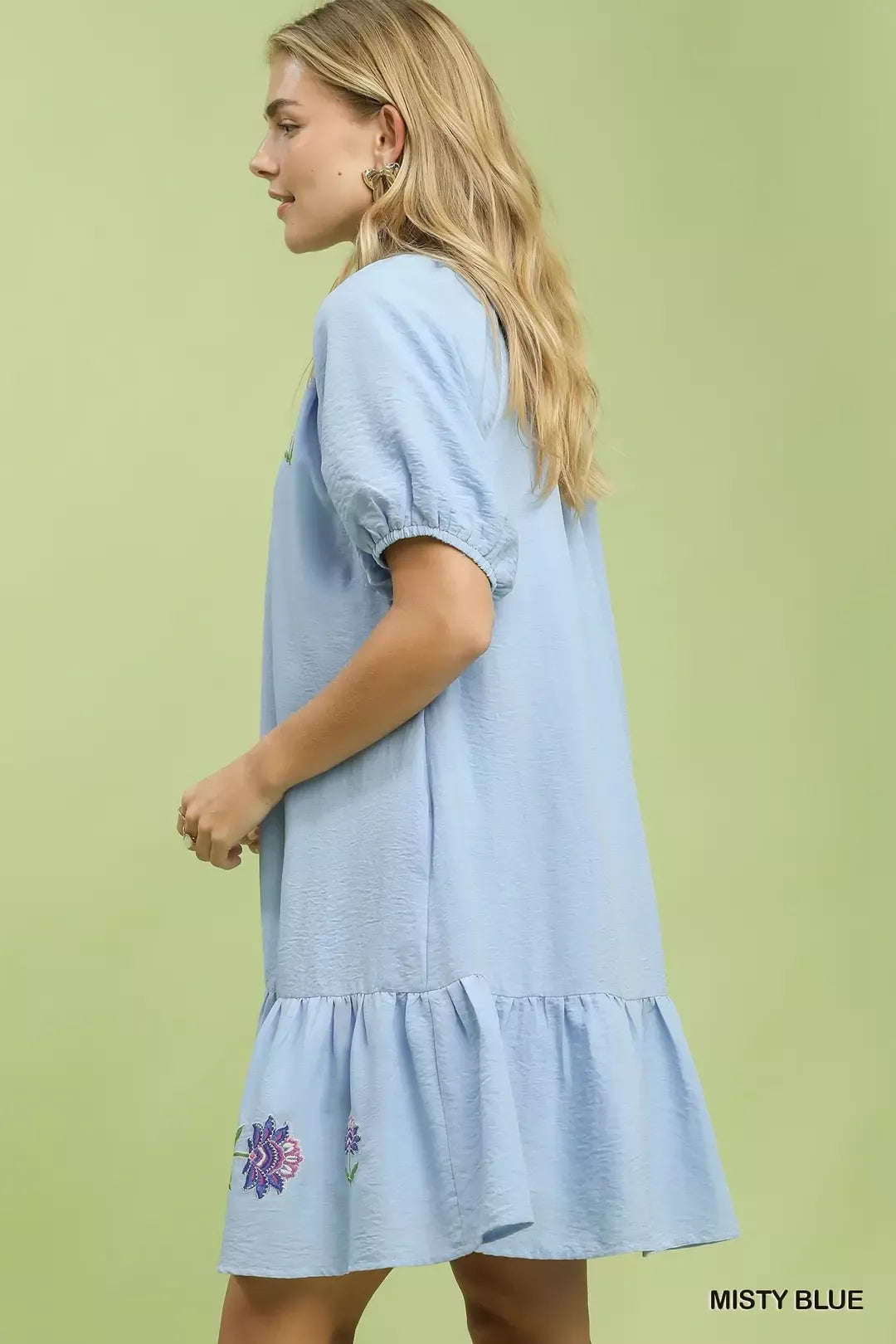 Hazel Blues® |  Umgee Embroidered Floral Babydoll Dress