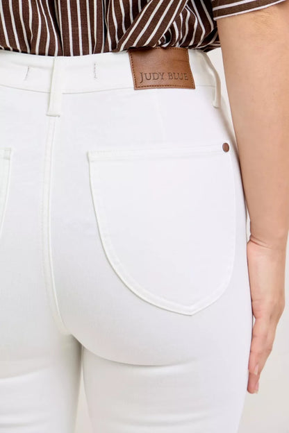 Hazel Blues® |  Judy Blue High Waist Extended Waistband Capri Pants with Spade Pockets