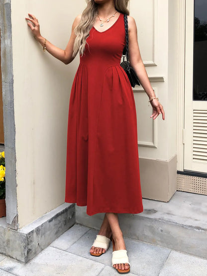 Hazel Blues® |  V-Neck Midi Tank Dress