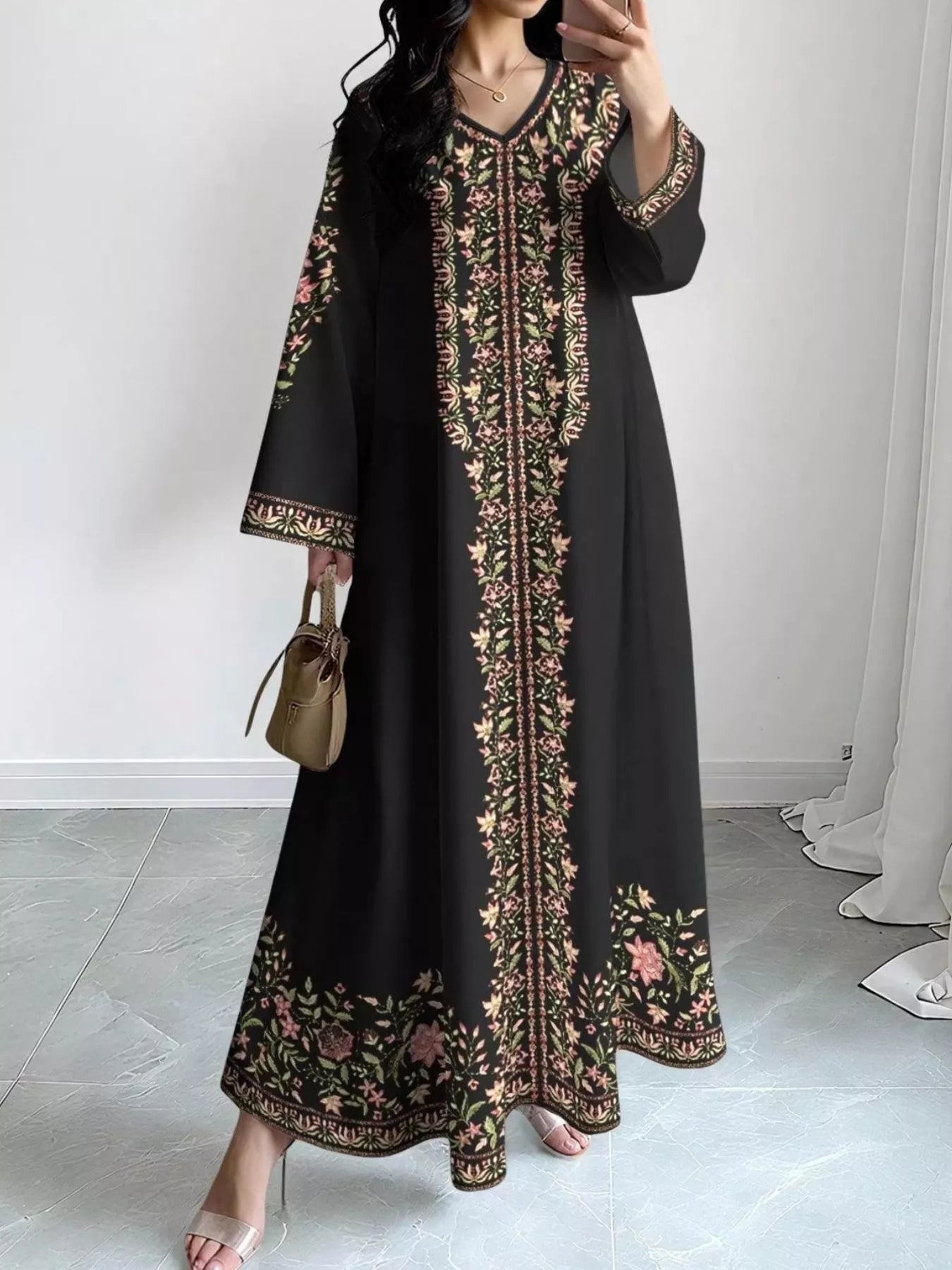 Hazel Blues® |  Floral Long Sleeve Maxi Dress