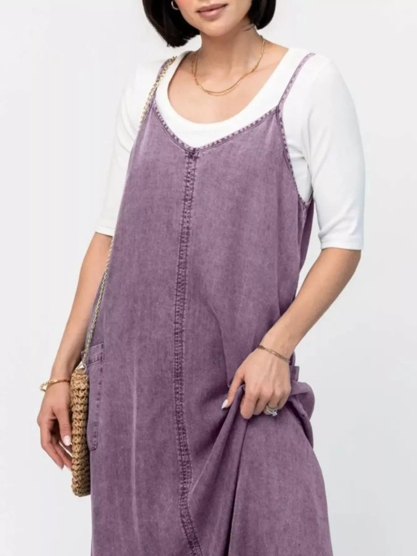 Hazel Blues® |  Casual Washed Denim Cami Maxi Dress