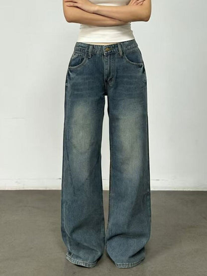Hazel Blues® |  Vintage Wash Wide Leg Jeans