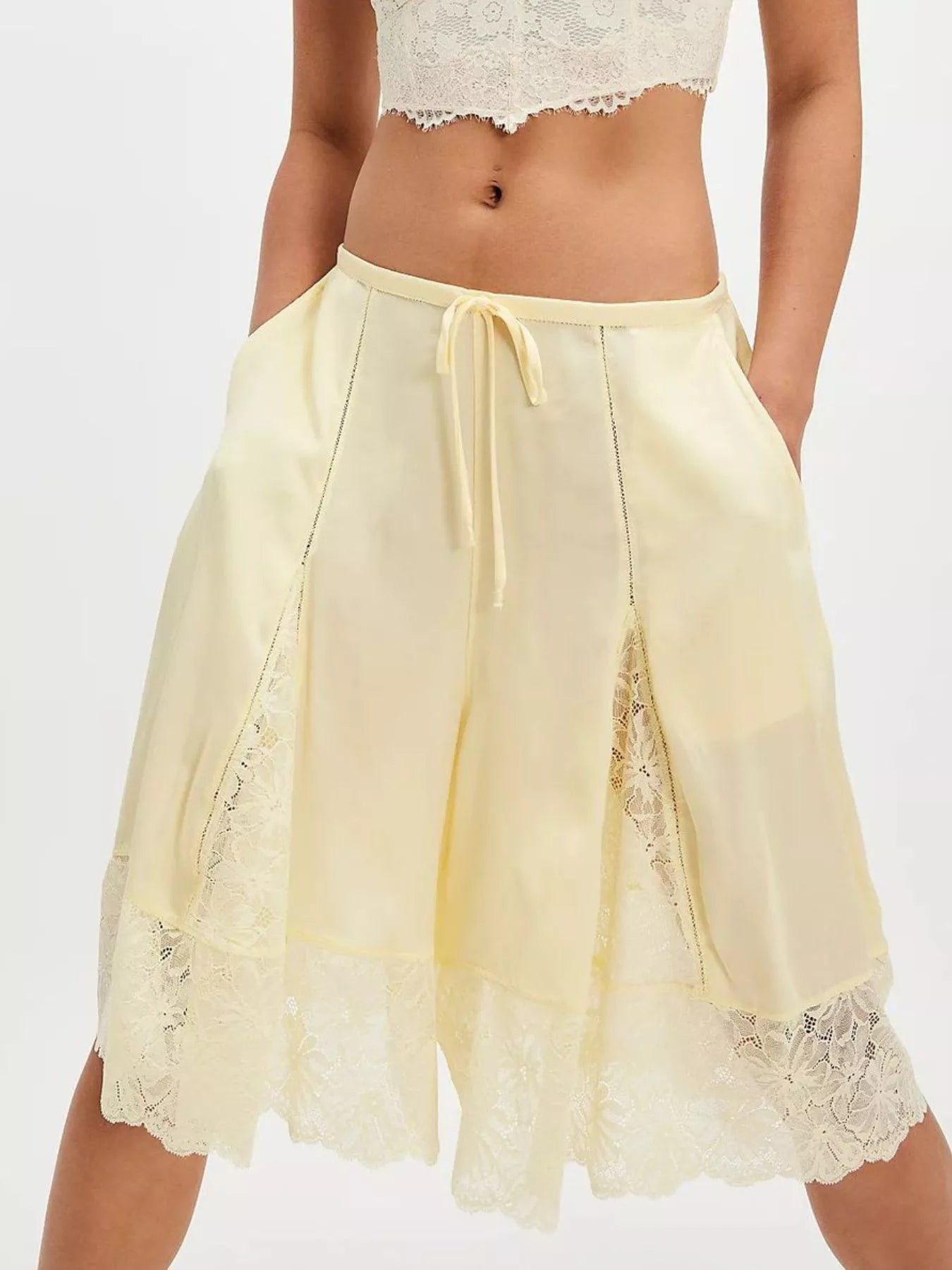 Hazel Blues® |  Lace Detail Shorts
