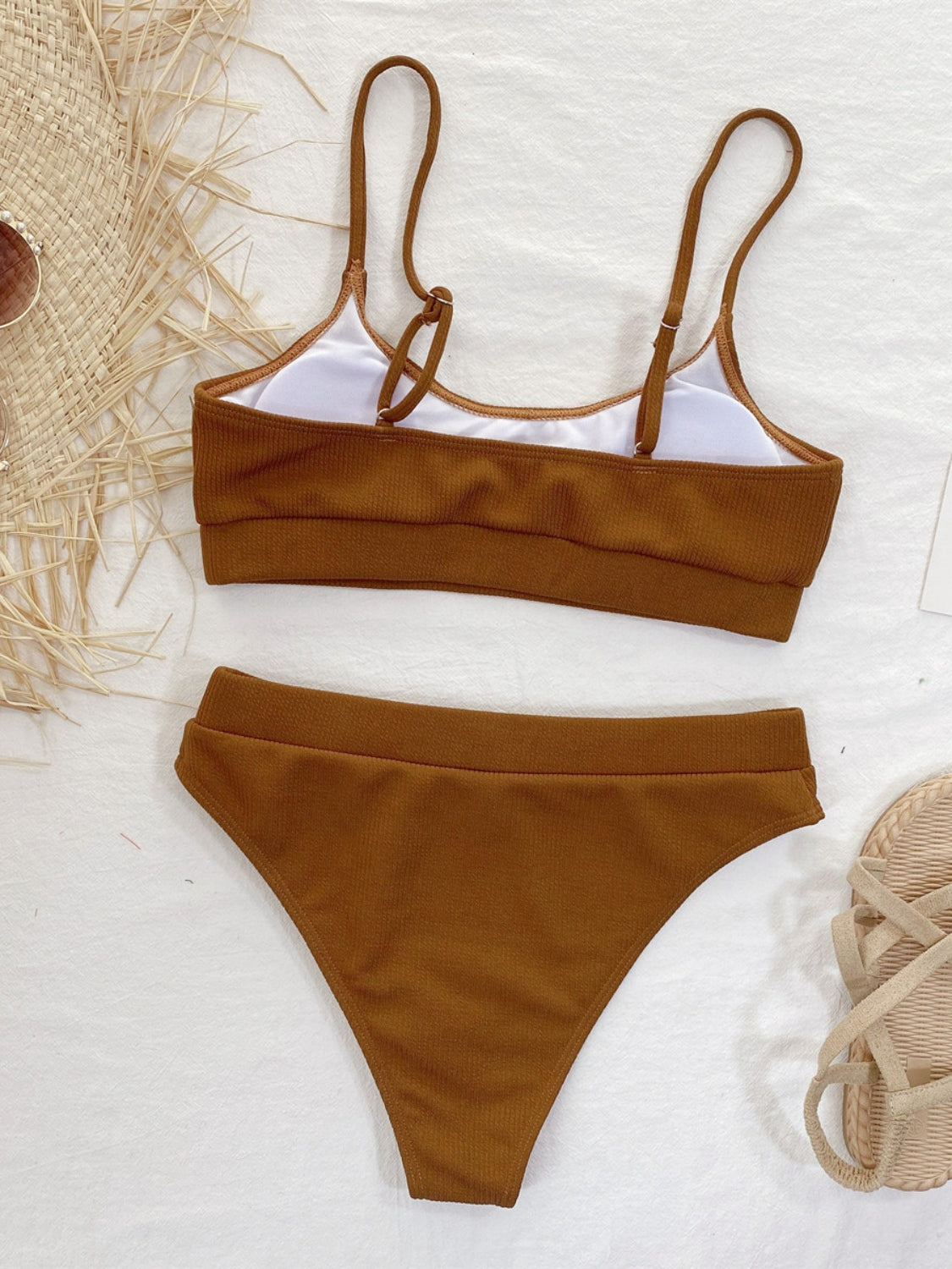 Hazel Blues® | Scoop Neck Spaghetti Strap Two-Piece Swim Set