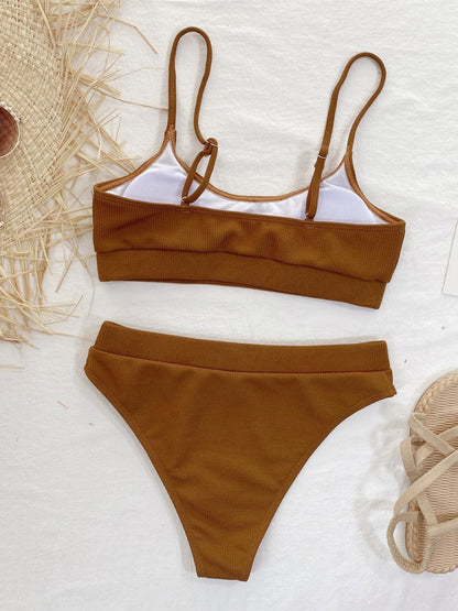 Hazel Blues® | Scoop Neck Spaghetti Strap Two-Piece Swim Set