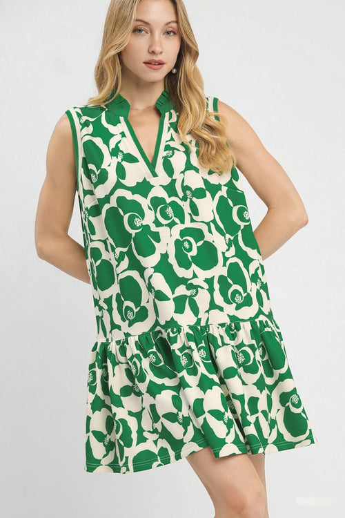 Hazel Blues® |  Umgee Floral Sleeveless Tiered Dress
