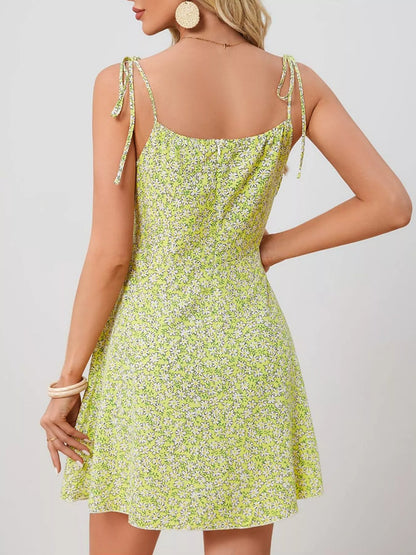 Hazel Blues® |  Floral Print Tie Strap Mini Dress