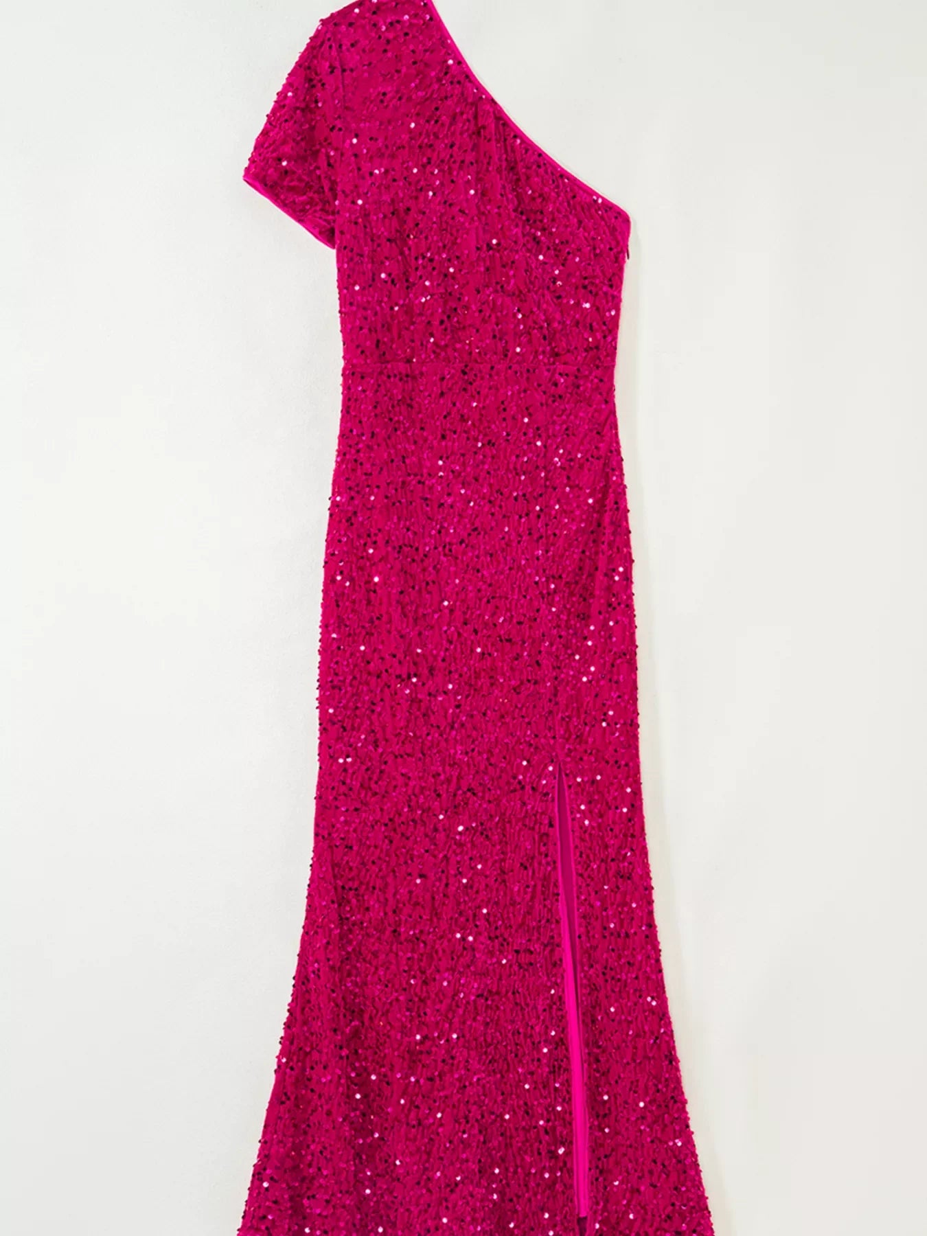 Hazel Blues® |  Sequin One-Shoulder Dress with High Slit