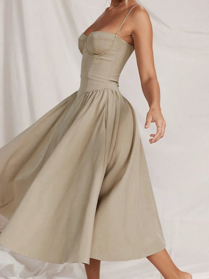 Hazel Blues® |  Ruched Sweetheart Neck Cami Dress