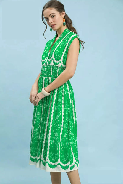 Hazel Blues® |  Umgee Sleeveless Smocked Midi Dress
