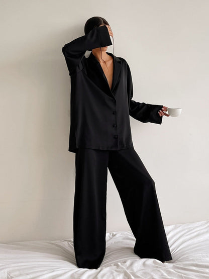 Hazel Blues® |  Long Sleeve Top and Wide Leg Pants Lounge Set