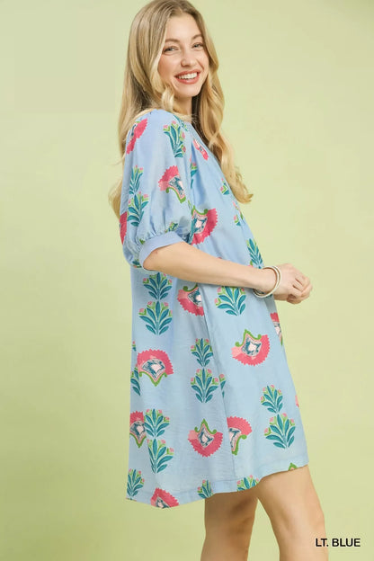 Hazel Blues® |  Umgee Abstract Print Mini Dress