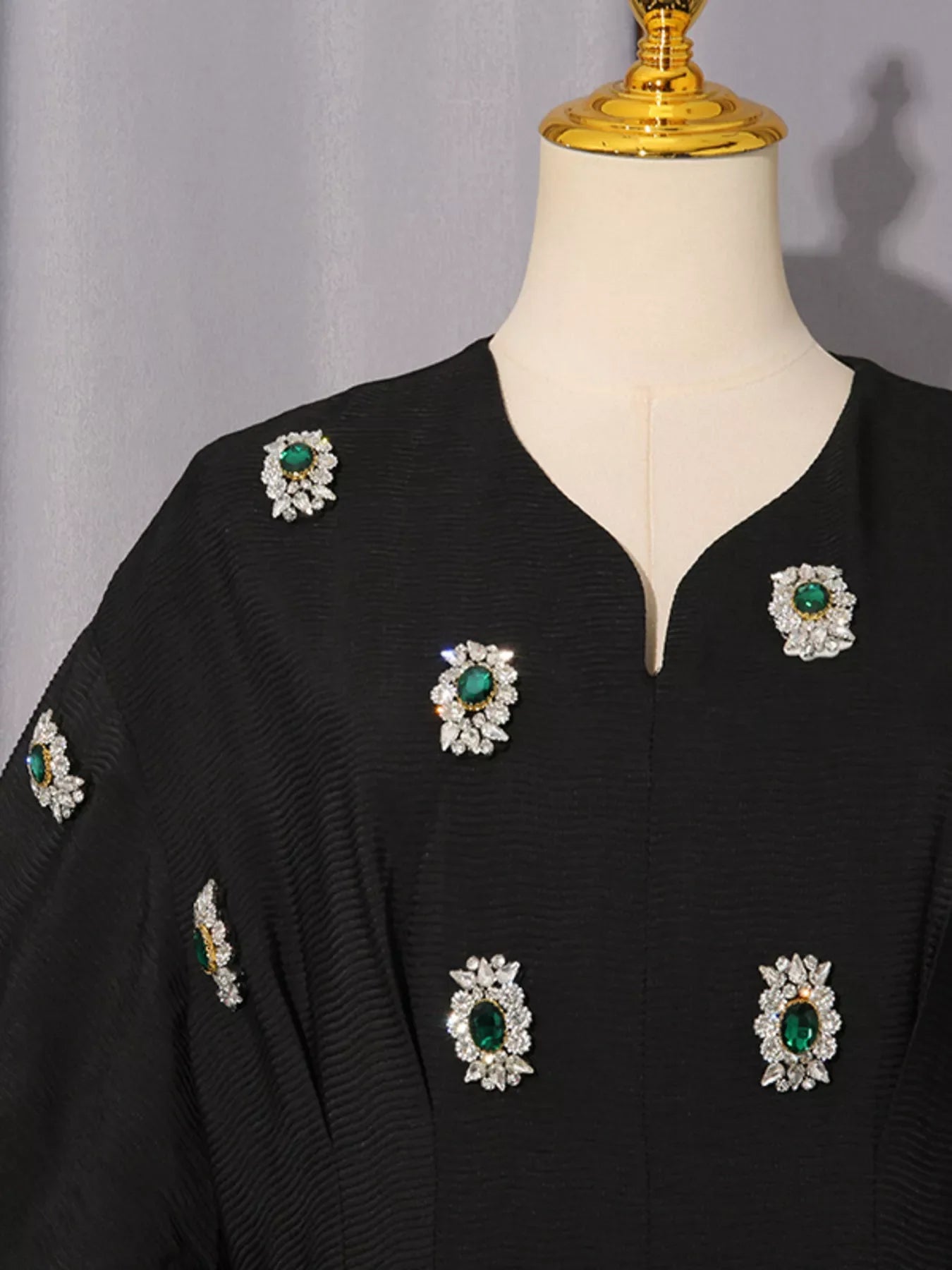 Hazel Blues® |  Embellished Puff Sleeve Midi Dress