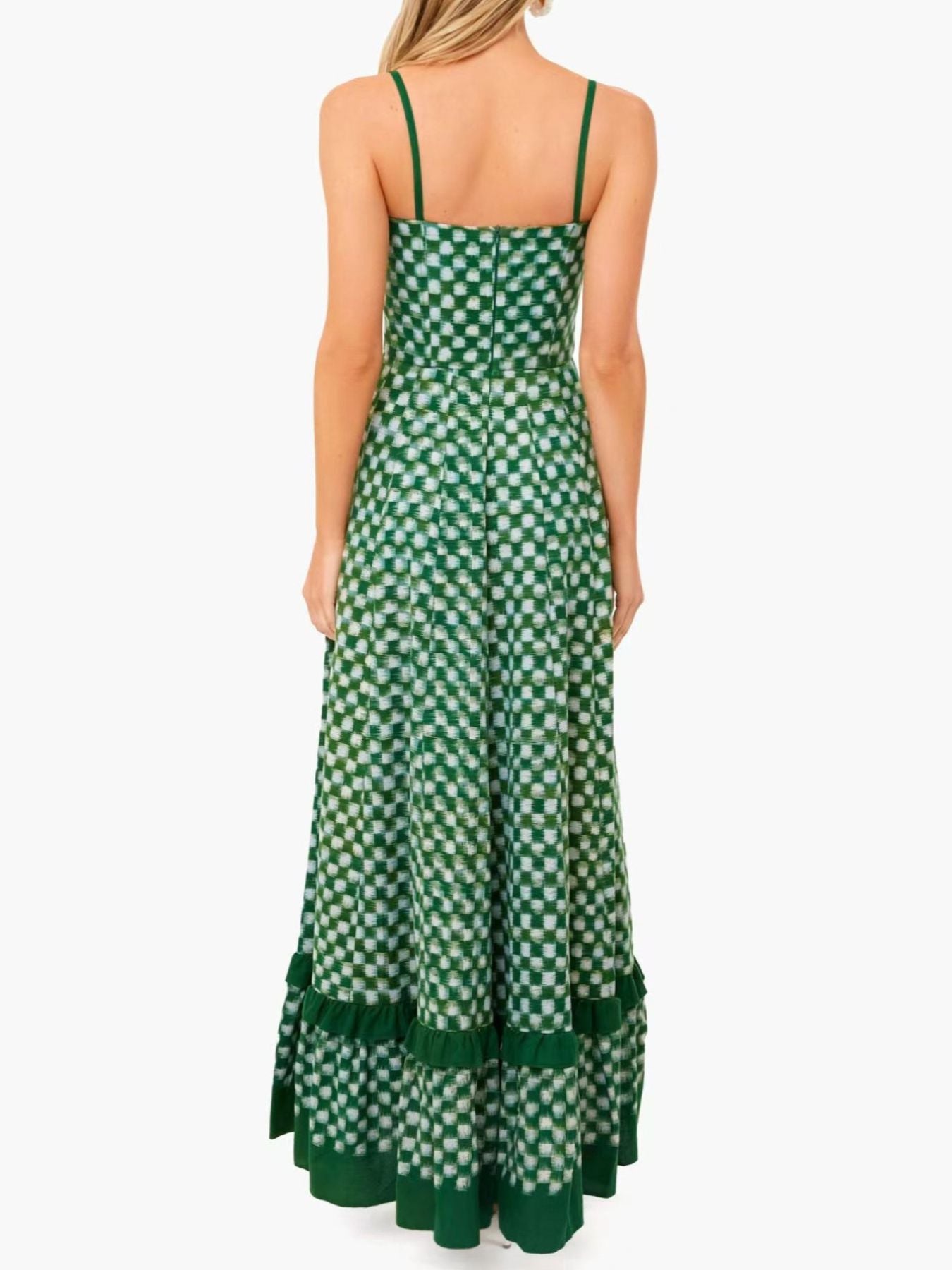 Hazel Blues® |  Checkered Spaghetti Strap Maxi Dress