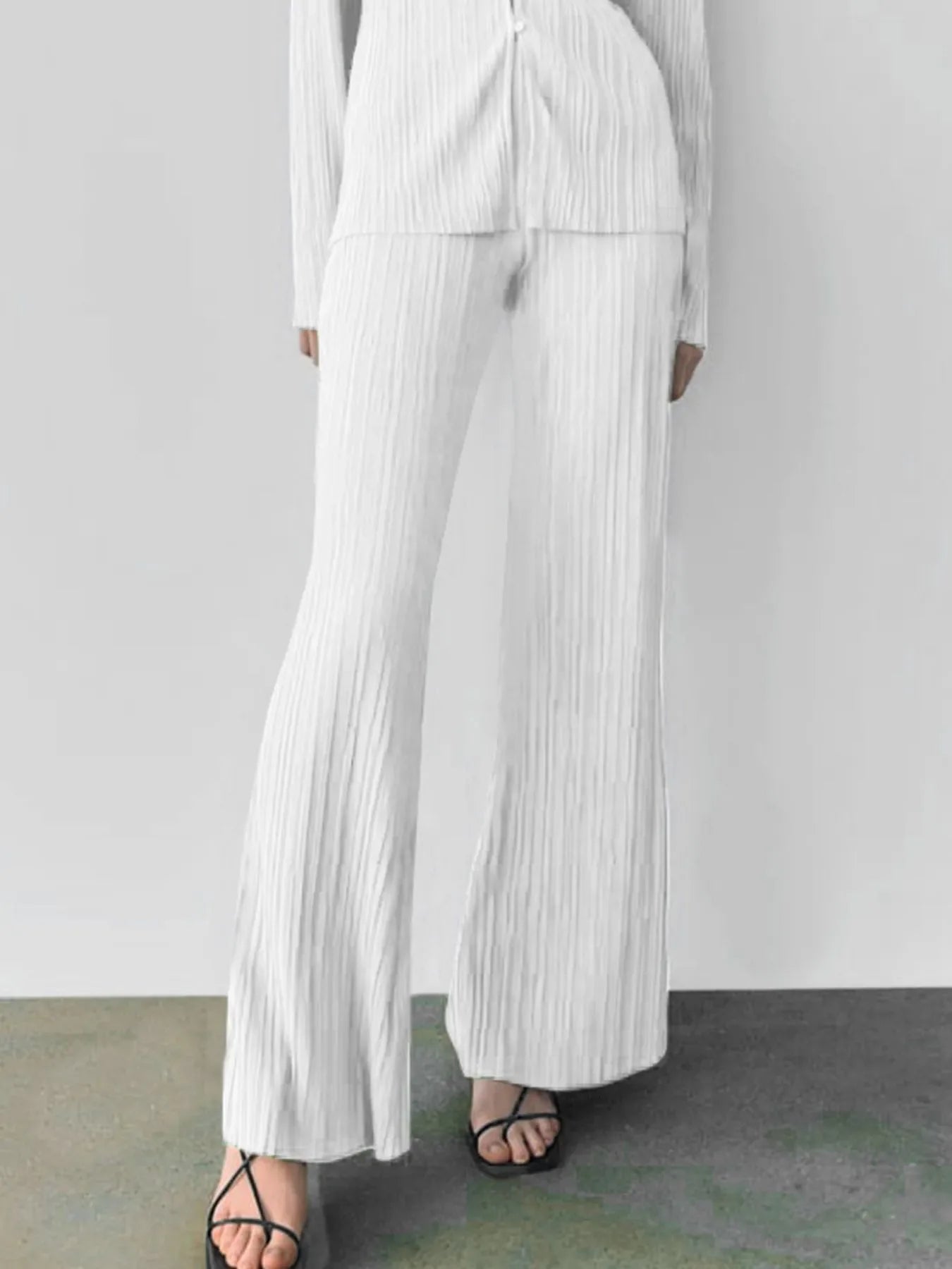 Hazel Blues® |  Texture Long Sleeve Top and Pants Lounge Set