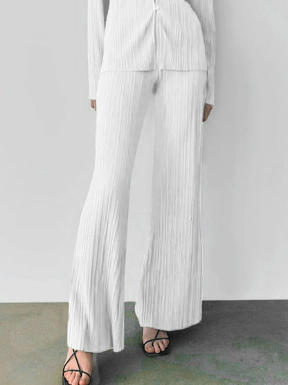 Hazel Blues® |  Texture Long Sleeve Top and Pants Lounge Set