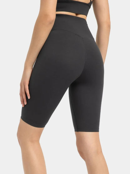Hazel Blues® |  Millennia High Rise Wide Waistband Active Shorts